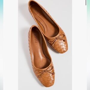 SCHUTZ  Women's Arissa Woven Ballet Flats in Miele